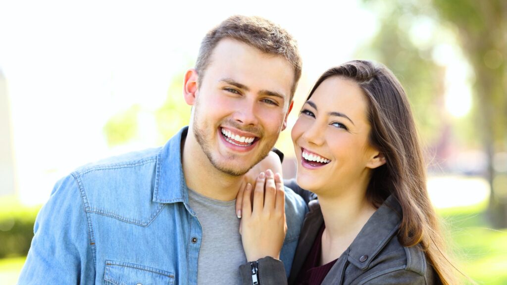 couple smiling