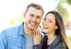 couple smiling